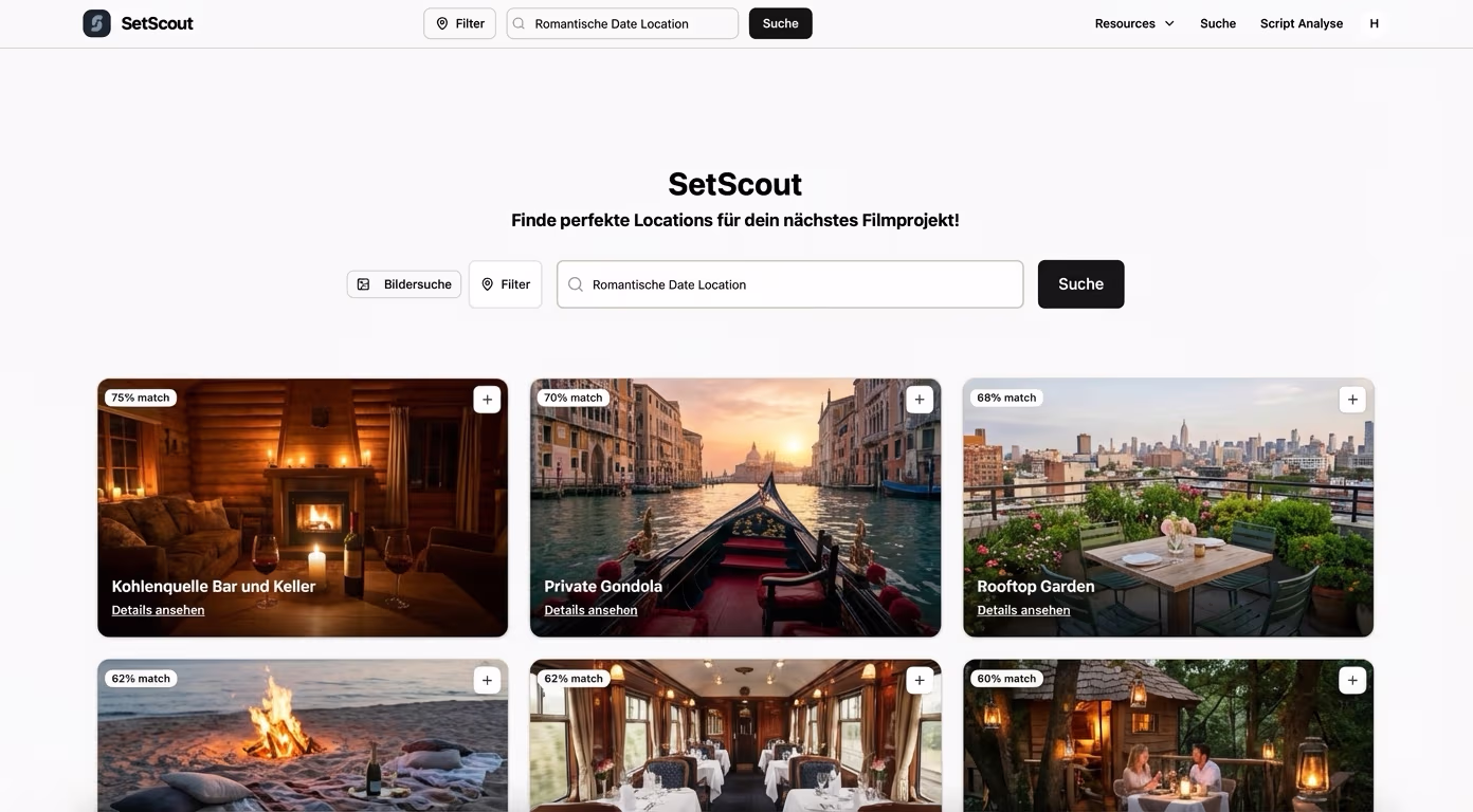Preview der neuen SetScout Suche